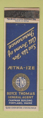 Matchbook Cover - Boyce Thomas Insurance Portland ME WORN
