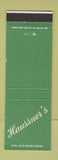 Matchbook Cover - Haussner's Restaurant Baltimore MD