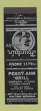 Matchbook Cover - Peggy Ann Grill Dalton GA WEAR