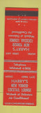 Matchbook Cover - Harry's New Yorker Cocktail Lounge Chicago IL