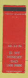 Matchbook Cover - Wade's Cafe WEAR
