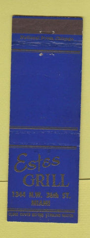 Matchbook Cover - Estes Grill Miami FL