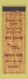 Matchbook Cover - Harry's Cafe Balboa Newport Beach? CA