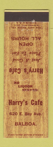 Matchbook Cover - Harry's Cafe Balboa Newport Beach? CA