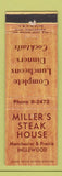 Matchbook Cover - Miller's Steak House Inglewood CA