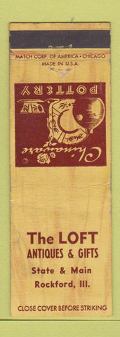 Matchbook Cover - The Loft Antiques Gifts Rockford IL WEAR