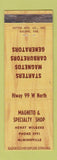 Matchbook Cover - Magneto Specialty Shop McMinnville OR WEAR
