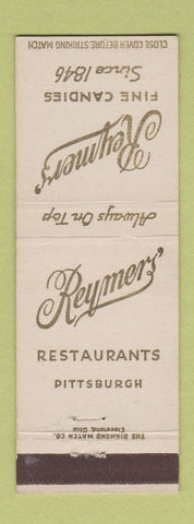 Matchbook Cover - Reymer's Candy Restaurant Pittsburgh PA