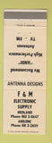 Matchbook Cover - F&M Electric Supply Midland Abilene TX radio antennas