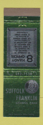 Matchbook Cover - Suffolk Franklin Savings Bank Boston? WEAR