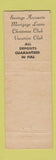 Matchbook Cover - Society for Savings Hartford CT