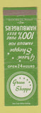 Matchbook Cover - Green Shoppe Hamburgers