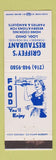 Matchbook Cover - Griffey's Restaurant Lodi OH
