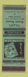 Matchbook Cover - Tillie's Beauty Shop girlie Chicago? GREEN
