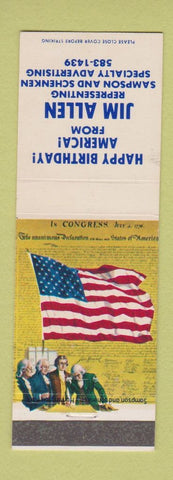 Matchbook Cover - Jim Allen Samson Schenken Advertising