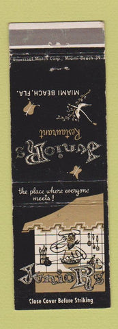 Matchbook Cover - Junior's Restaurant Miami Beach FL