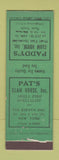 Matchbook Cover - Paddy's Clam House New York City WEAR