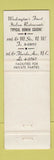 Matchbook Cover - Gusti's Restaurant Italian Washington DC