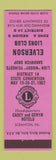 Matchbook Cover - Elverson Lions Club PA 1957 Convention Scranton