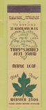 Matchbook Cover - Maple Leaf Candy Grill Chicago IL
