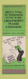 Matchbook Cover - Horning's Dental Laboratory Harrisburg PA safety