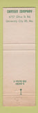 Matchbook Cover - Canteen Company University City MO Safety Ask Questions
