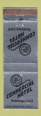 Matchbook Cover - Commercial Hotel Guadalupe CA WEAR