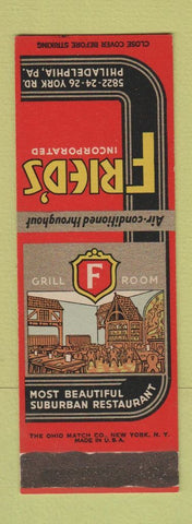 Matchbook Cover - Fried's Restaurant Philadelphia PA