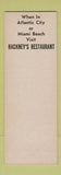 Matchbook Cover - Fried's Restaurant Philadelphia PA