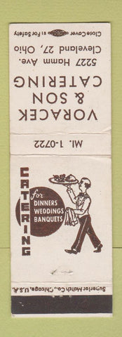 Matchbook Cover - Voracek Son Catering Cleveland OH