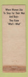 Matchbook Cover - Browning Hing Men's Clothes Omaha NE
