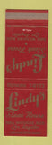 Matchbook Cover - Lindy's Steak House Los Angeles CA WEAR
