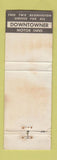 Matchbook Cover - Downtowner Motor Inns Houston TX WORN