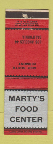 Matchbook Cover - Marty's Food Center Los Angeles CA grocery WEAR