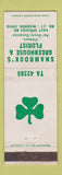 Matchbook Cover - Shamrock's Greenhouse Flowers Warren OH WEAR