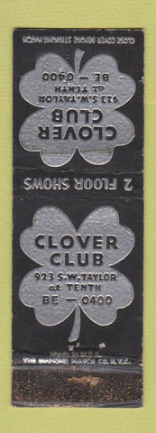 Matchbook Cover - Clvoer Club  Portland OR? WORN