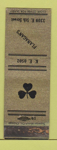 Matchbook Cover - Flanagan's Deli Beer clover WORN