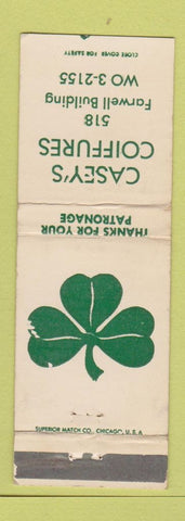 Matchbook Cover - Casey's Coiffures Salon clover WEAR
