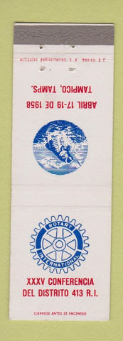 Matchbook Cover - XXXV Conferencia Del Distrito Tampico Mexico WEAR