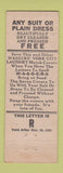 Matchbook Cover - H Wasbers' York City Laundry PA