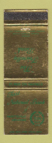 Matchbook Cover - First National Bank Fayetteville AR 1954 WEAR