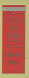 Matchbook Cover - Stop Off Cafe Los Angeles CA French Dip WEAR