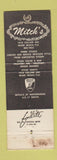 Matchbook Cover - Mitch's Restaurant Miami Beach FL