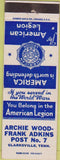 Matchbook Cover - Matchbook Cover American Legion Clarksville TN