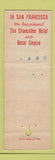 Matchbook Cover - Paso Robles Inn CA WEAR