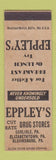 Matchbook Cover Eppley's Drug Stores Carlisle Elizabethtown Bloomsburg PA WHITE