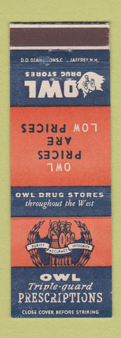 Matchbook Cover - Owl Drug Stores