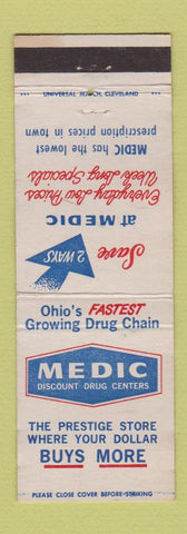 Matchbook Cover - Medic Drug Stores OH