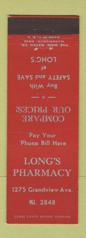 Matchbook Cover - Long's Drug Store