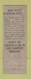 Matchbook Cover - Lane Drug Stores